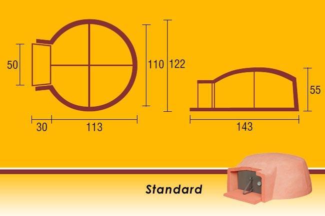 Forno a legna per la casa Standard  110 cm - 4