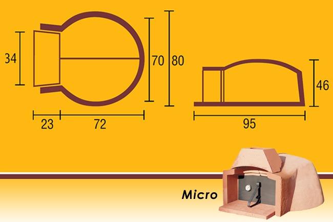 Forno a legna per la casa Micro  70 cm - 3