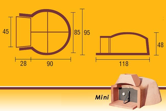 Forno a legna per la casa Mini  85 cm - 3