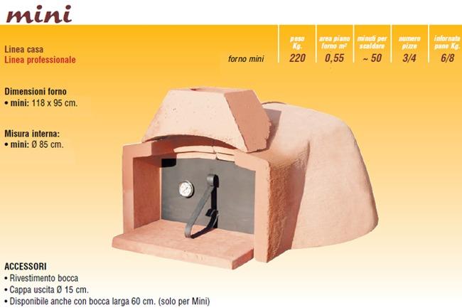 Forno a legna per la casa Mini  85 cm - 2