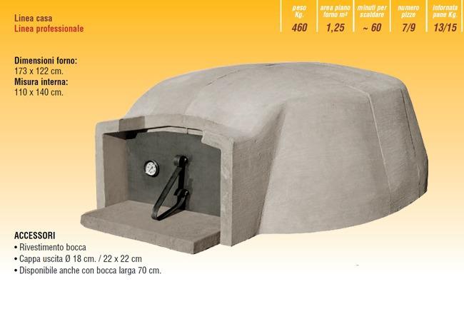 Forno a legna professionale Allungato 110 x 140 cm - 2