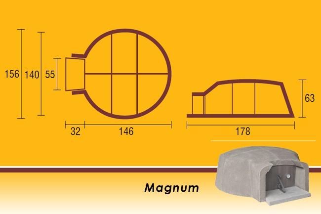 Forno a legna professionale Magnum  140 cm - 3