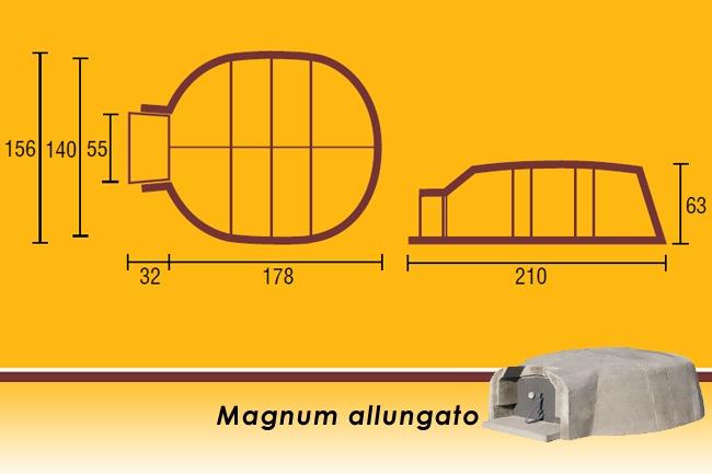 Forno a legna professionale Magnum Allungato 140 x 170 cm - 3