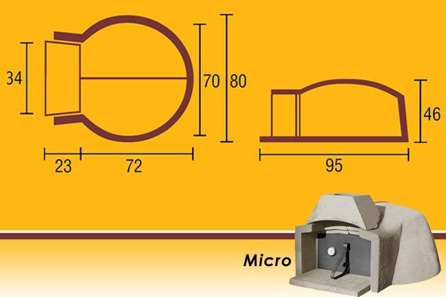 Forno a legna professionale Micro  70 cm - 3